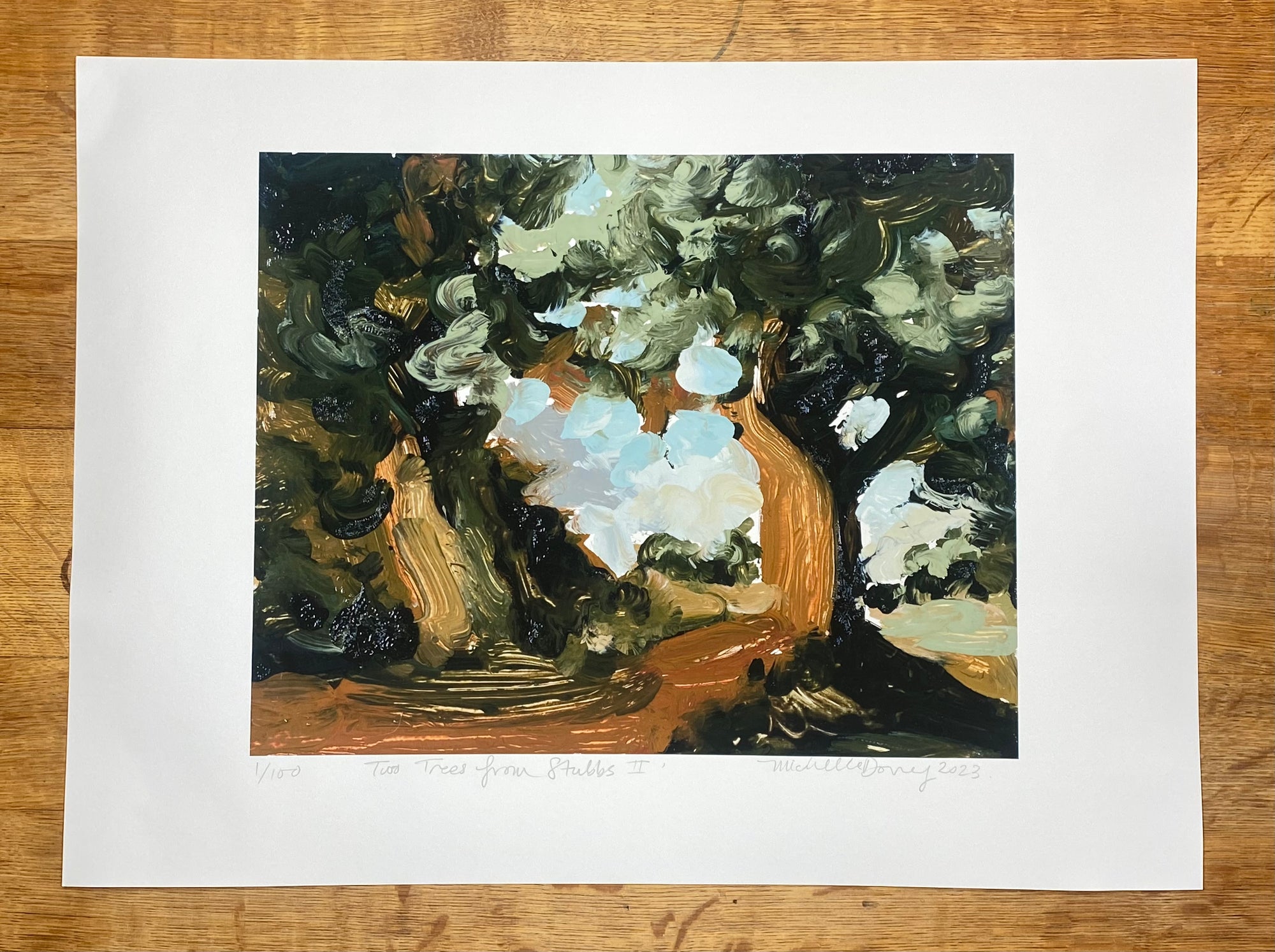 Two Trees From Stubbs, Signed Limited Edition Giclée Print